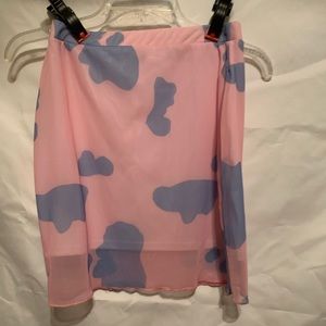 Cow Print Pastel Skirt